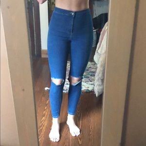 High Waisted Top Shop Skinny Jeans